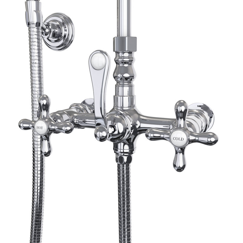 DreamLine Abbey Rain Fall Shower Faucet Set with Hand Shower (Valve